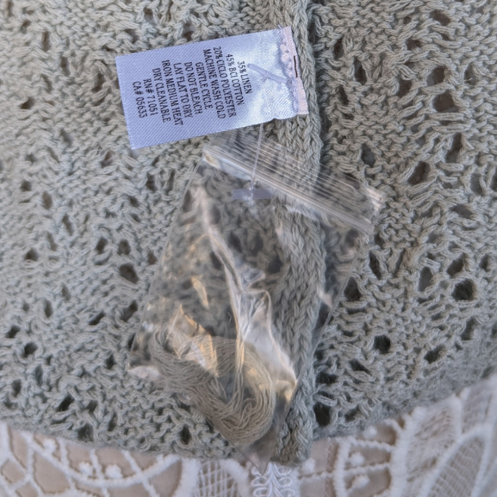 NEW SWTR Macrame Short Sleeve Crew 901 | MIST M - Picture 8 of 8